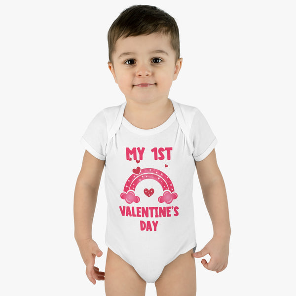 1st Valentine's Day | Infant Baby Rib Bodysuit