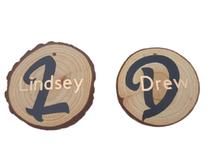 Wooden Custom Name Coasters | Set of 2