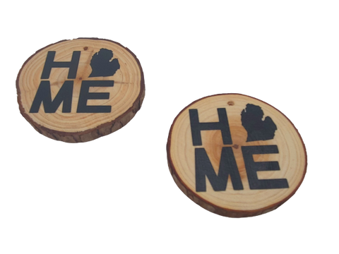 Wooden Michigan Home Coasters | Set of 2 or 4