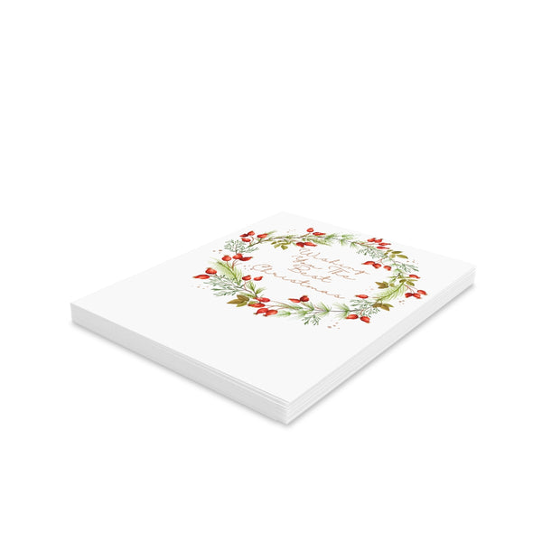 Best Wishes Card Festive & Happy Holiday Greeting Cards | Christmas Card Set with Envelopes (8, 16, and 24 pcs) Perfect Gift Message