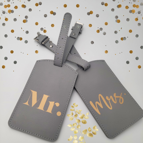 Mr. and Mrs. | Custom Luggage Tags