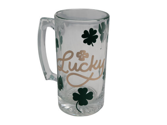 "Lucky" Beer Mug for St. Patrick's Day | Custom Beer Mug