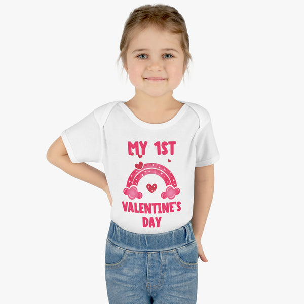 1st Valentine's Day | Infant Baby Rib Bodysuit