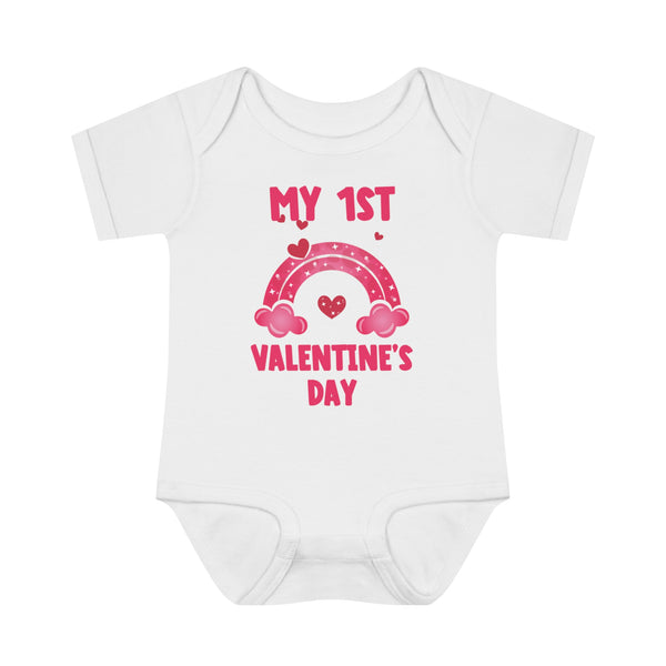 1st Valentine's Day | Infant Baby Rib Bodysuit