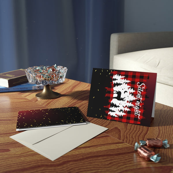 Silent Night Card Festive & Happy Holiday Greeting Cards | Christmas Card Set with Envelopes (8, 16, and 24 pcs) Perfect Gift Message