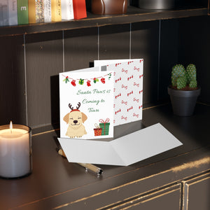 Dog Reindeer Card Festive & Happy Holiday Greeting Cards | Christmas Card Set with Envelopes (8, 16, and 24 pcs) Perfect Gift Message