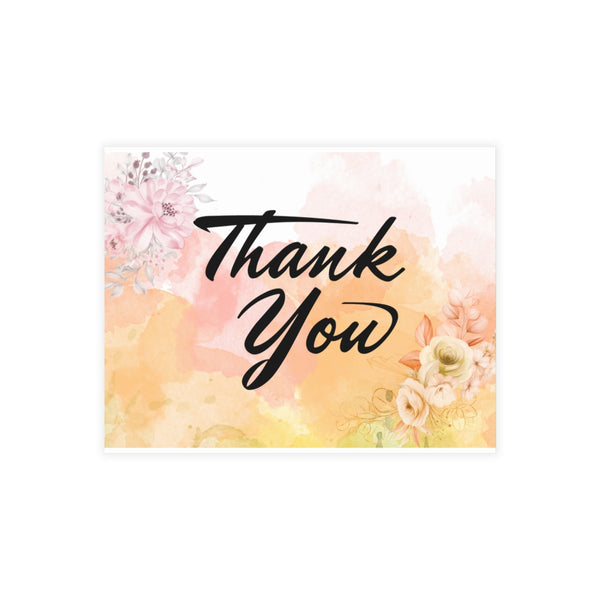 Watercolor Floral Thank You Card Bundles (10, 30, 50 pcs)