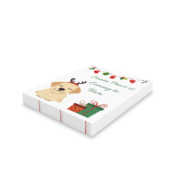Dog Reindeer Card Festive & Happy Holiday Greeting Cards | Christmas Card Set with Envelopes (8, 16, and 24 pcs) Perfect Gift Message