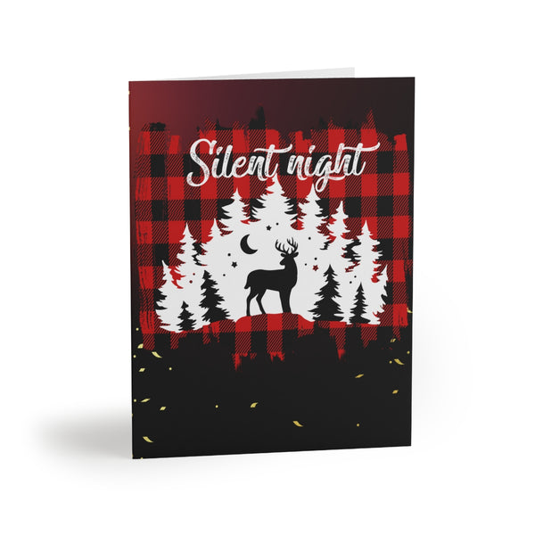 Silent Night Card Festive & Happy Holiday Greeting Cards | Christmas Card Set with Envelopes (8, 16, and 24 pcs) Perfect Gift Message