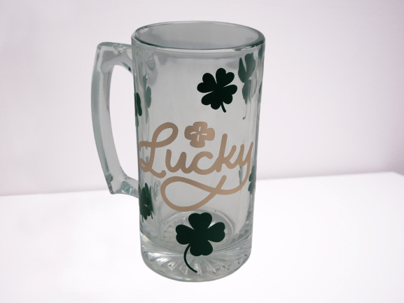 "Lucky" Beer Mug for St. Patrick's Day | Custom Beer Mug