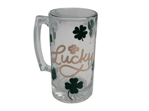 "Lucky" Beer Mug for St. Patrick's Day | Custom Beer Mug